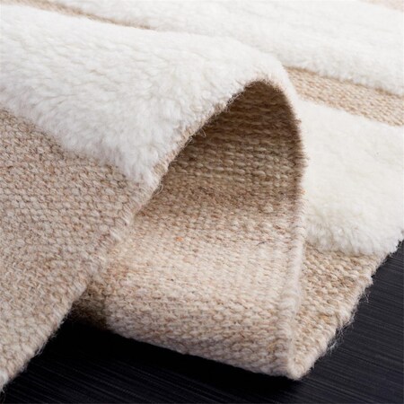 Safavieh 6 x 6 ft. Manhattan Hand Woven Round Area Rug; Ivory & Beige MAN551A-6R